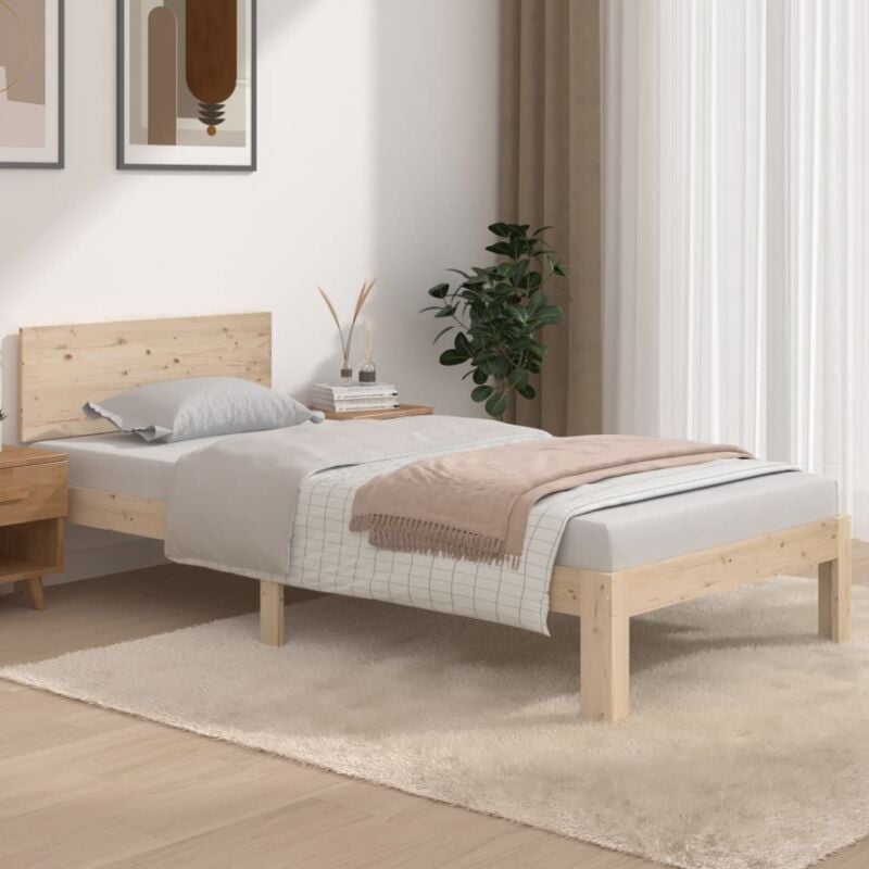 foto del prodotto giroletto in legno massello 90x190 cm single vidaxl