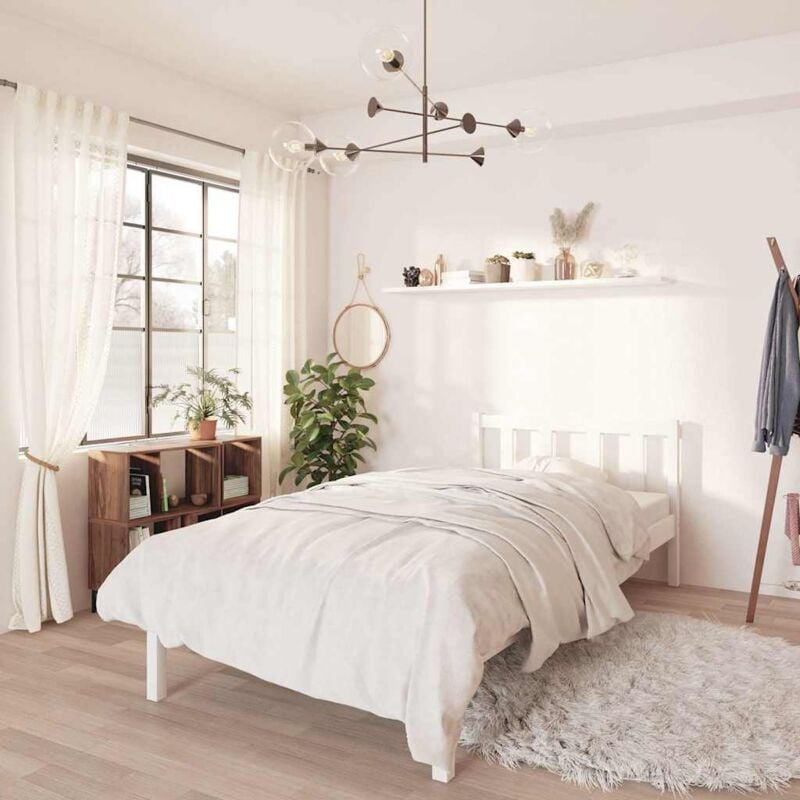 foto del prodotto giroletto in legno massello bianco 75x190 cm small single vidaxl