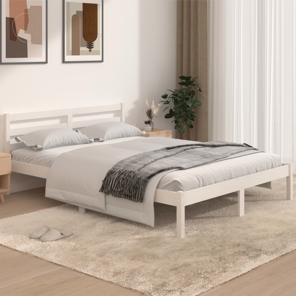 foto del prodotto giroletto in legno massello di pino 140x190 cm bianco cod mxl 49555