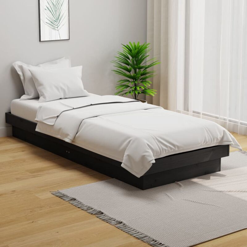 foto del prodotto giroletto in legno massello grigio 75x190 cm small single vidaxl
