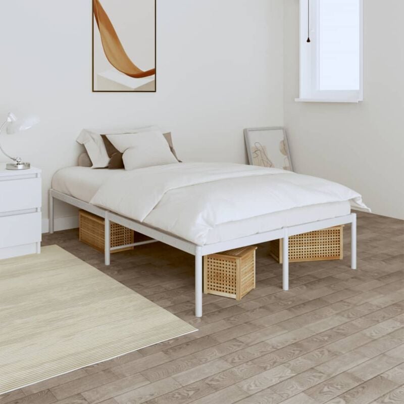 foto del prodotto giroletto in metallo bianco 120x200 cm vidaxl