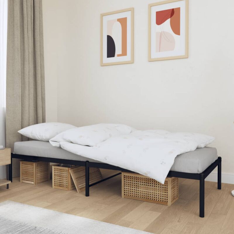 foto del prodotto giroletto in metallo nero 75x190 cm vidaxl