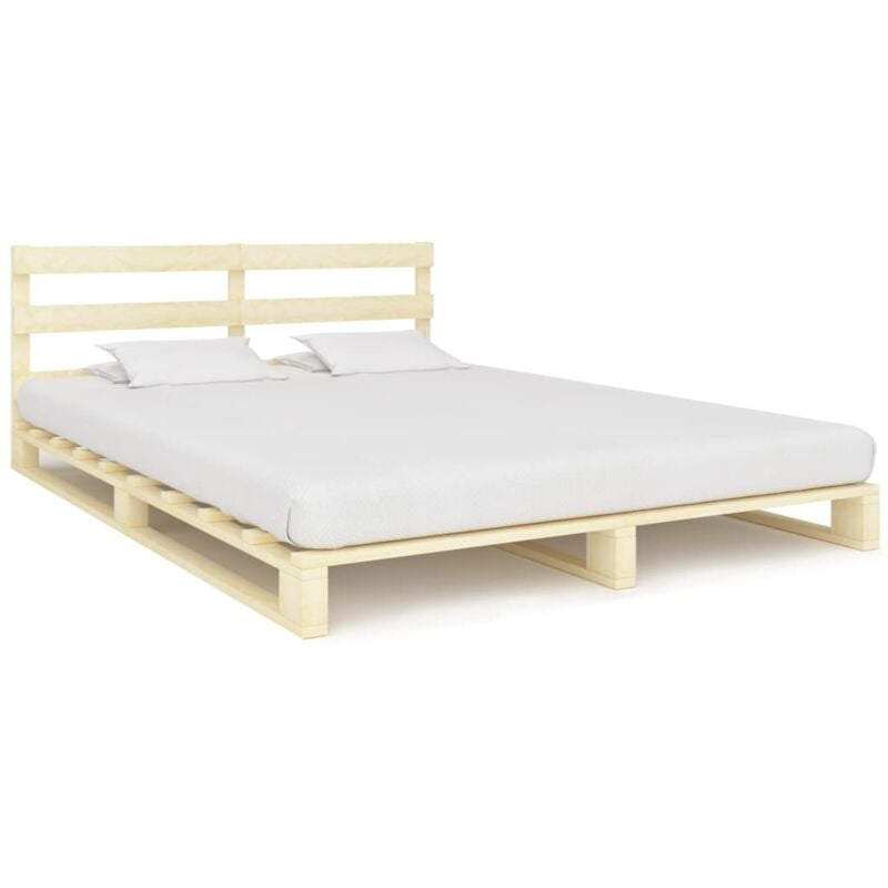 foto del prodotto giroletto in pallet di legno design vintage disponibile in diverse misure dimensioni 160 x 200 cm