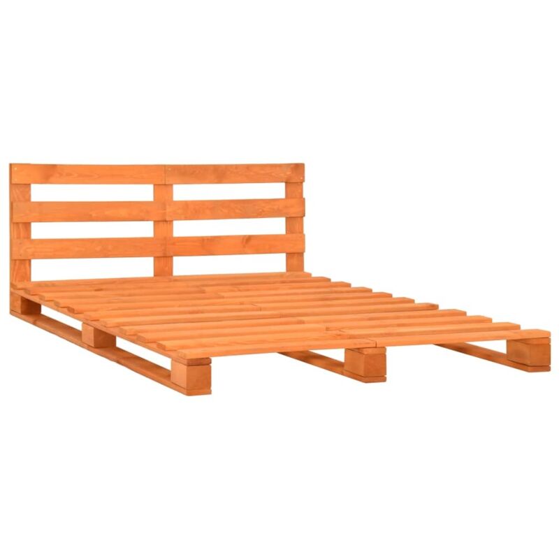 foto del prodotto giroletto in pallet marrone legno massello di pino 200x200 cm vidaxl