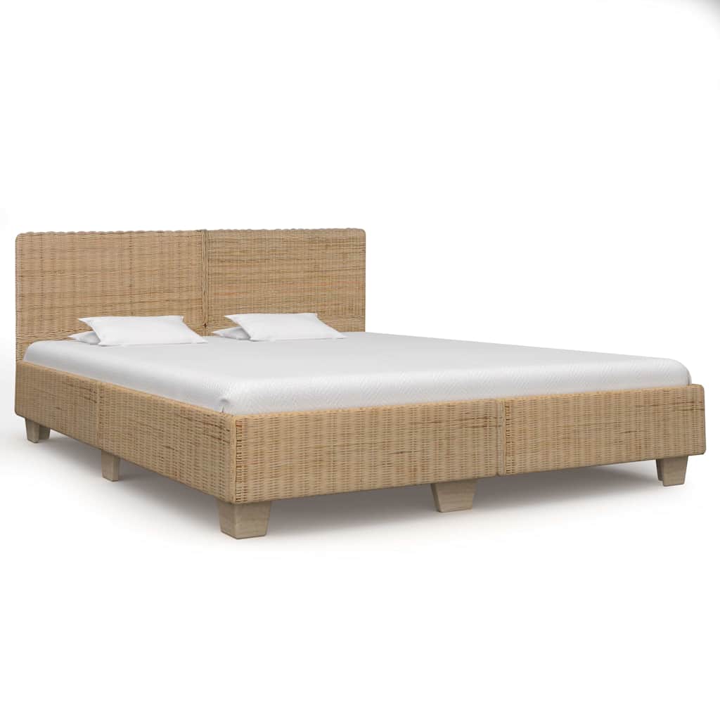 foto del prodotto giroletto intrecciato a mano in vero rattan 180x200 cm cod mxl 59041