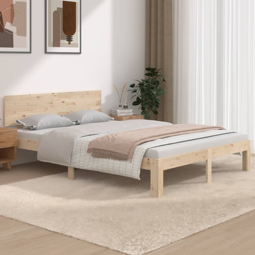 foto del prodotto giroletto legno massello di pino 135x190 cm 4ft6 double cod mxl 61591