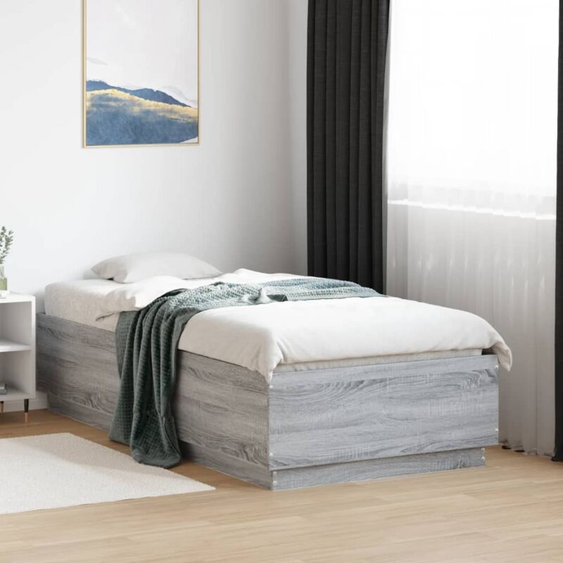 foto del prodotto giroletto luci led grigio sonoma 75x190 cm in legno multistrato vidaxl