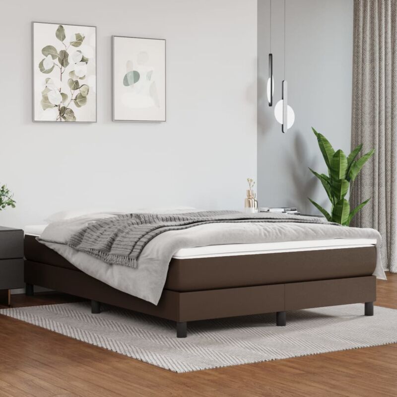 foto del prodotto giroletto marrone 140x200 cm in similpelle vidaxl