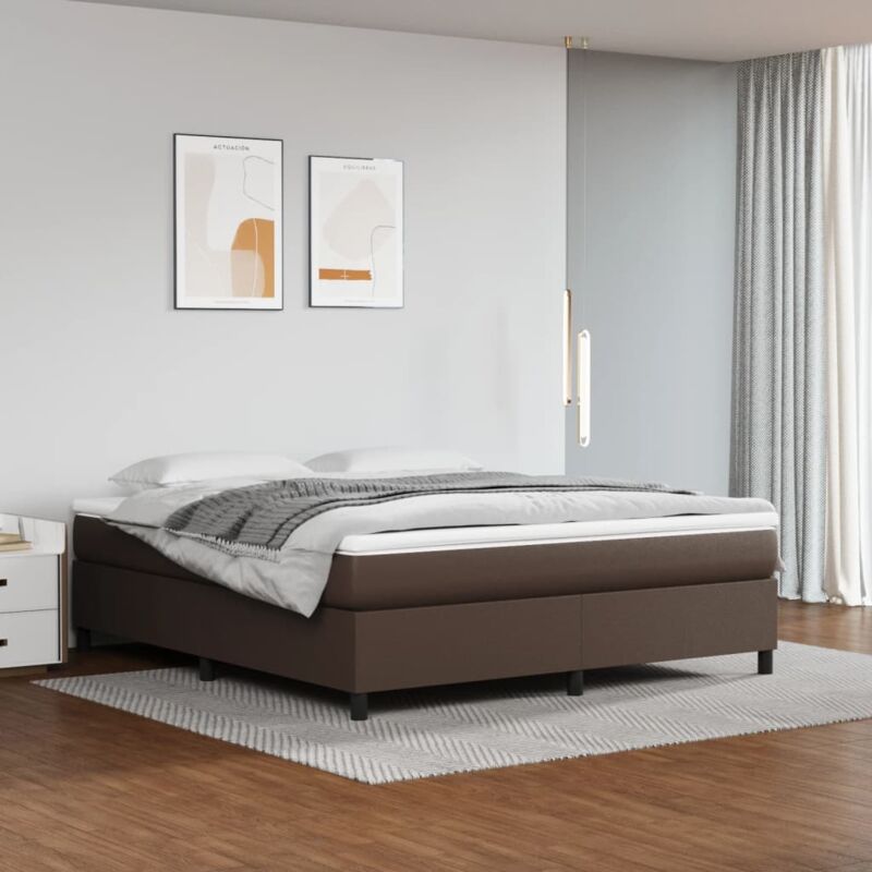 foto del prodotto giroletto marrone 160x200 cm in similpelle vidaxl