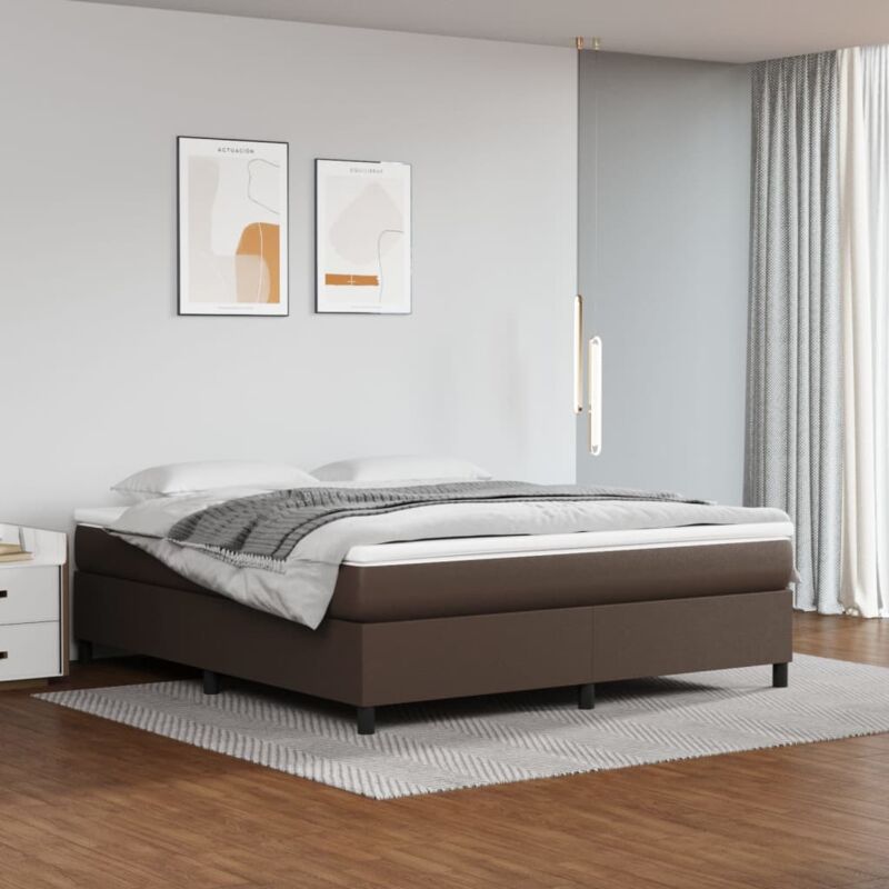 foto del prodotto giroletto marrone 180x200 cm in similpelle vidaxl 754576