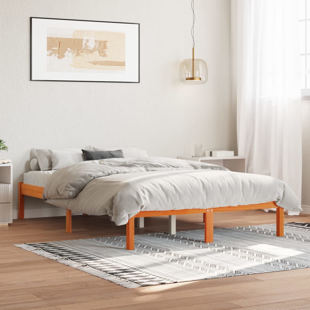 foto del prodotto giroletto marrone cera 140x200 cm in legno massello di pinocod mxl 111676