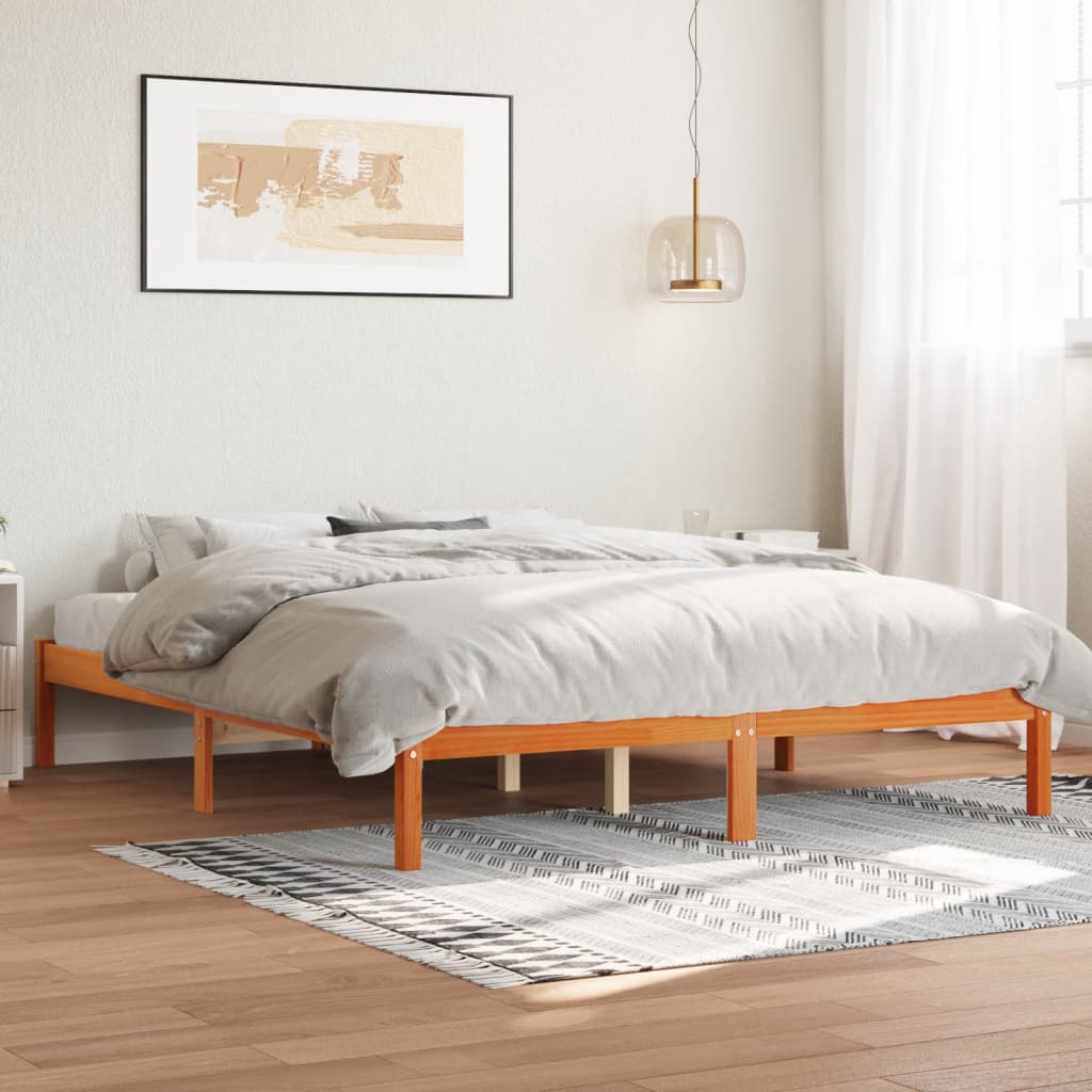 foto del prodotto giroletto marrone cera 160x200 cm in legno massello di pinocod mxl 87685