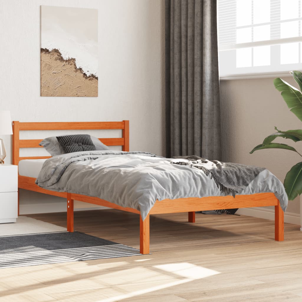 foto del prodotto giroletto marrone cera 90x190 cm in legno massello di pinocod mxl 113391