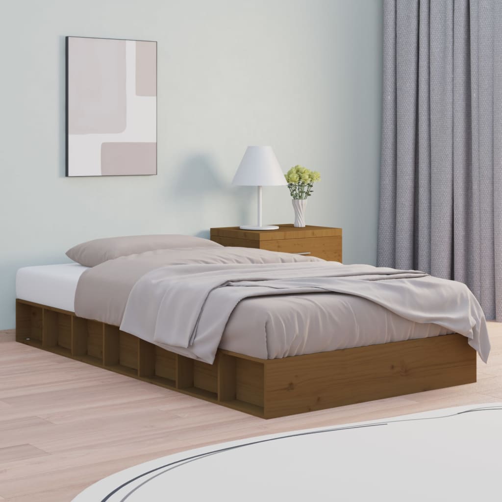 foto del prodotto giroletto miele 75x190 cm 2ft6 small single in legno massello cod mxl 60832
