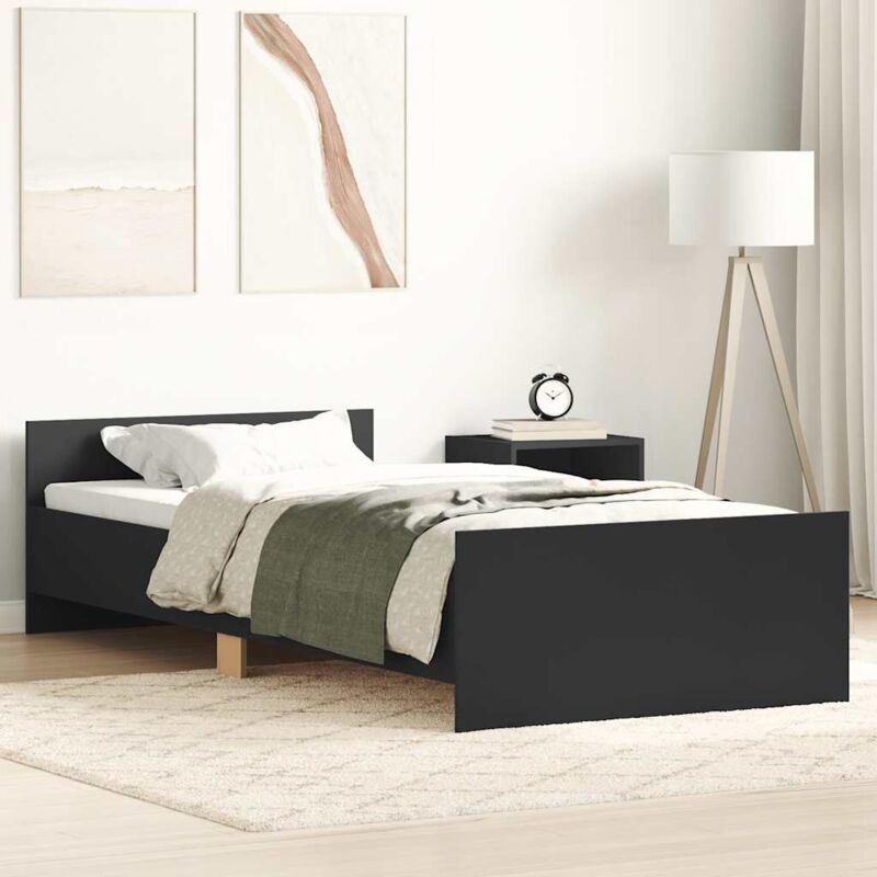 foto del prodotto giroletto nero 100x200 cm in legno multistrato vidaxl