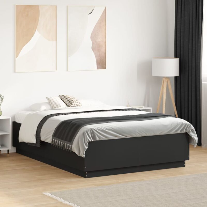 foto del prodotto giroletto nero 135x190 cm in legno multistrato vidaxl