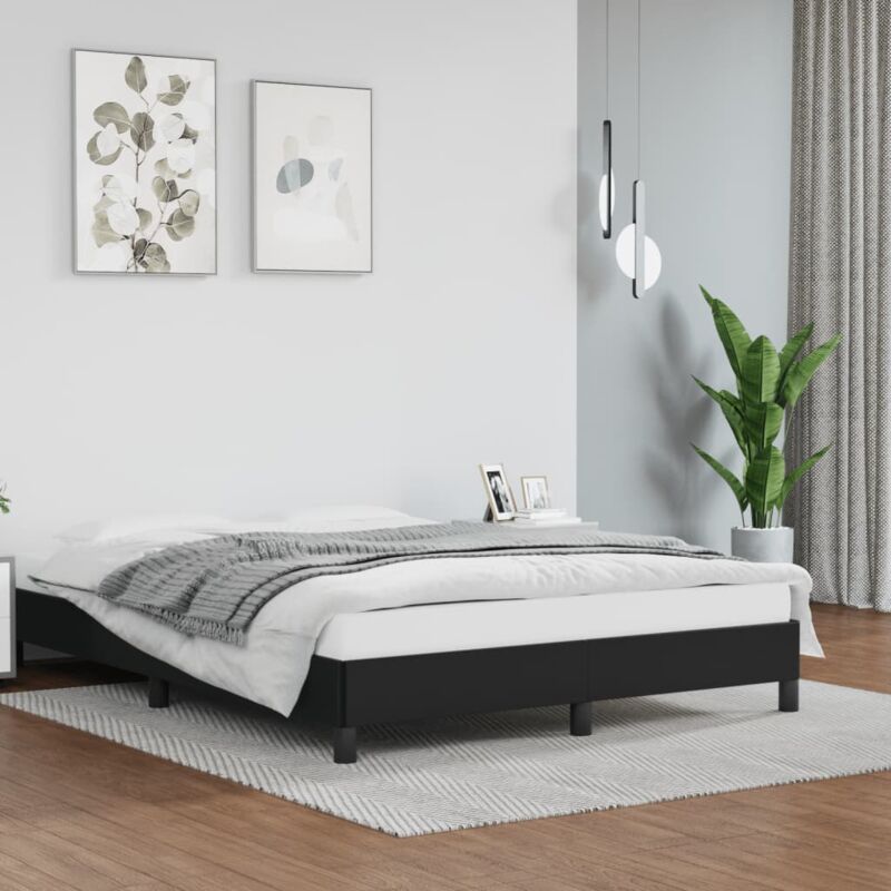 foto del prodotto giroletto nero 140x200 cm in similpelle vidaxl