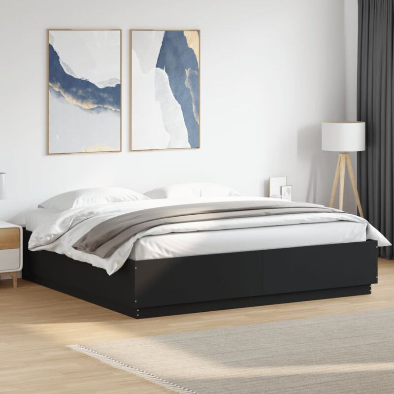 foto del prodotto giroletto nero 180x200 cm in legno multistrato vidaxl