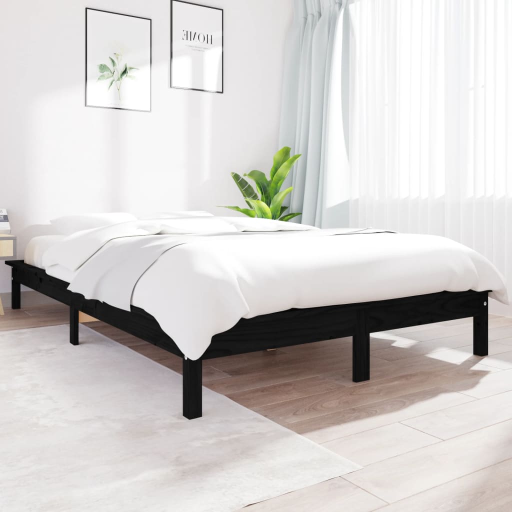 foto del prodotto giroletto nero 180x200 cm legno massello di pino 6ft super king cod mxl 61879