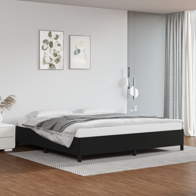 foto del prodotto giroletto nero 200x200 cm in similpelle vidaxl