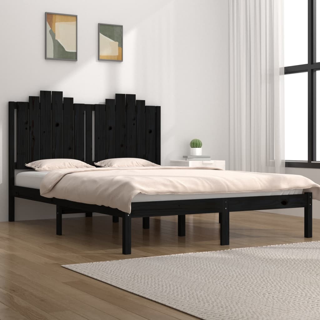 foto del prodotto giroletto nero in legno massello di pino 200x200 cm cod mxl 53623