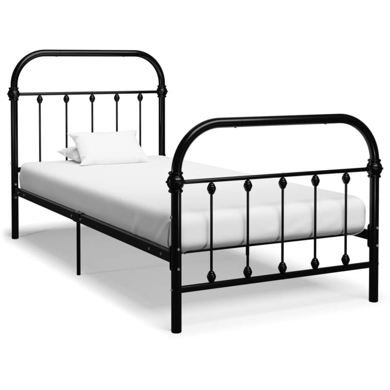 foto del prodotto giroletto nero in metallo 90x200 cm cod mxl 53979