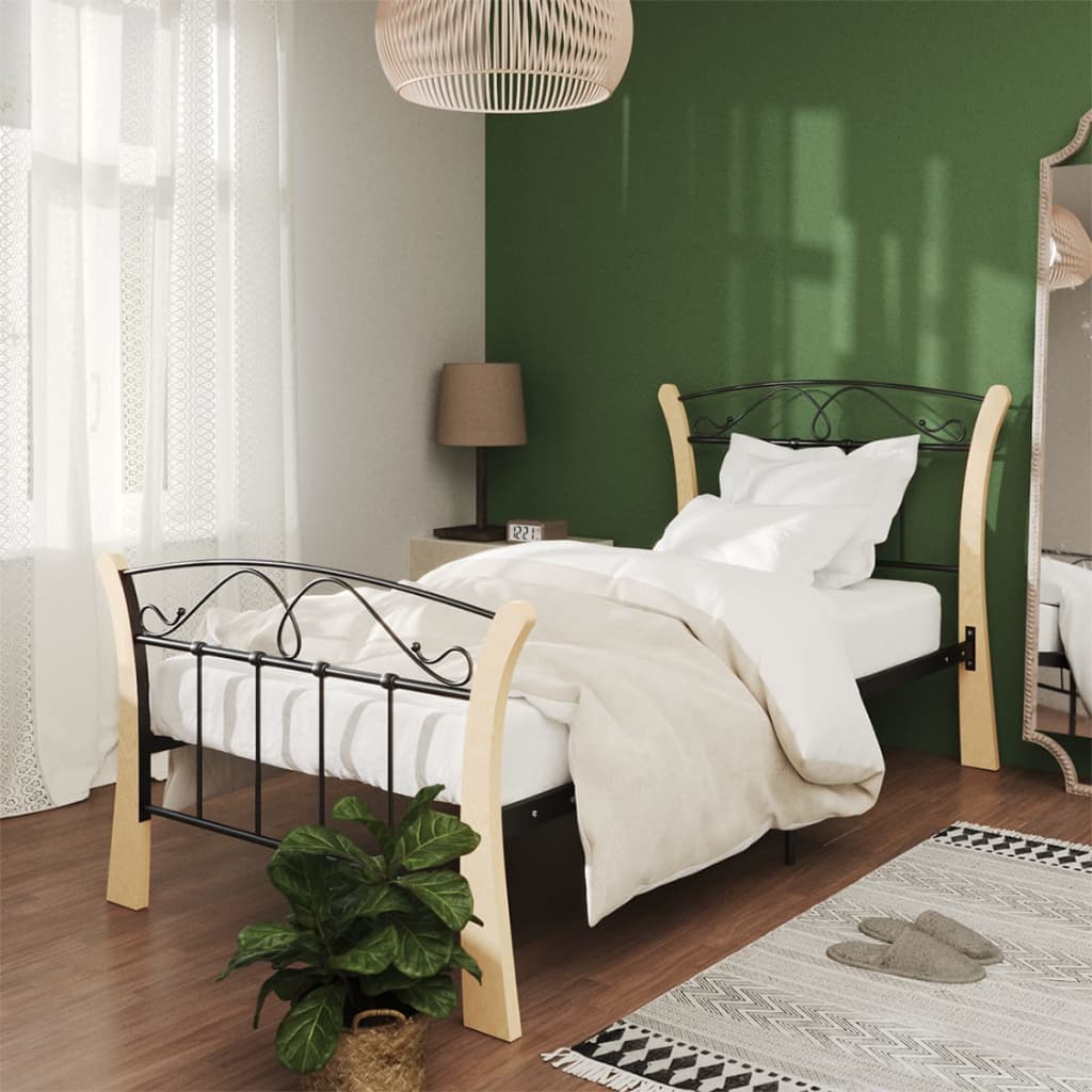 foto del prodotto giroletto nero in metallo 90x200 cm cod mxl 60966