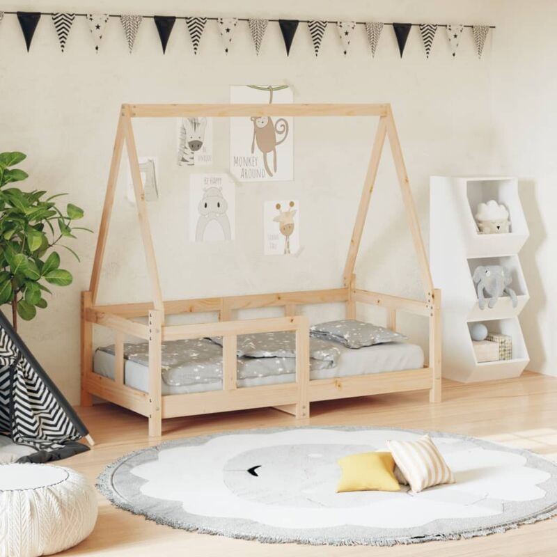 foto del prodotto giroletto per bambini 70x140 cm in legno massello di pino vidaxl