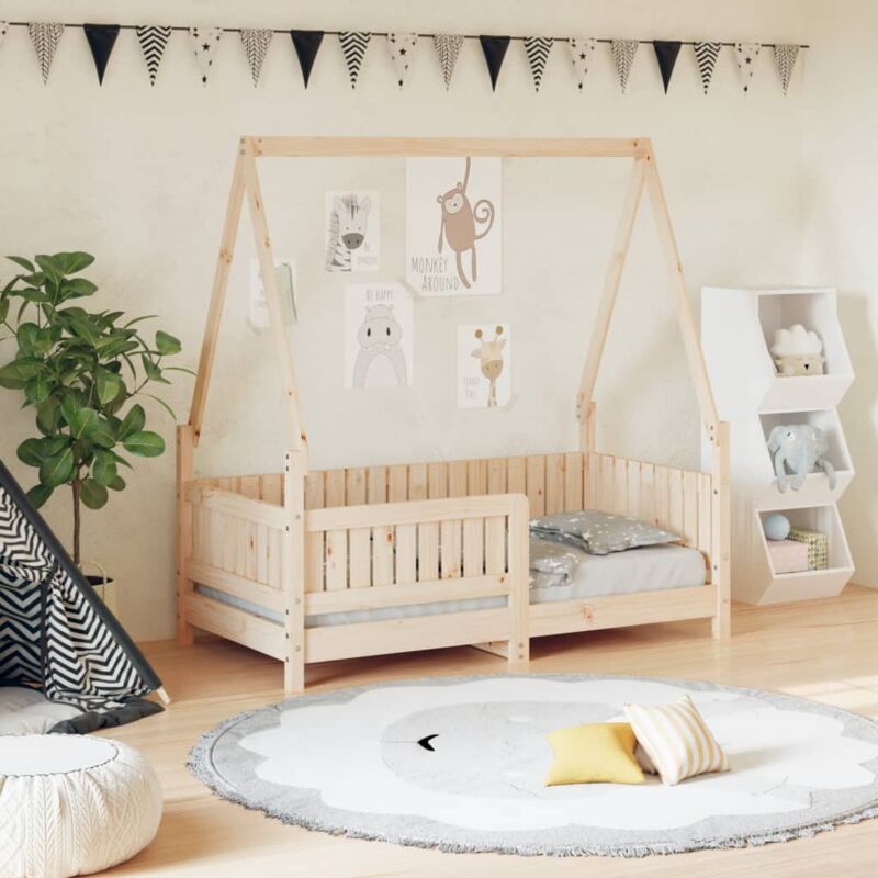 foto del prodotto giroletto per bambini 70x140 cm in legno massello di pino vidaxl