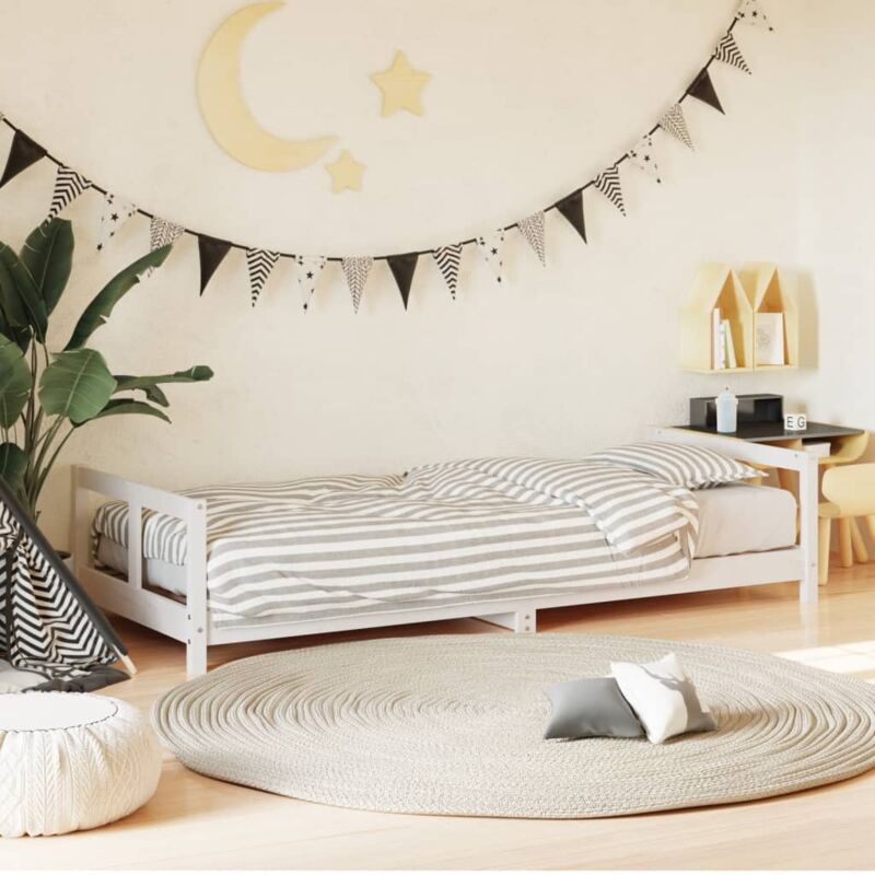 foto del prodotto giroletto per bambini bianco 80x200cm in legno massello di pino vidaxl