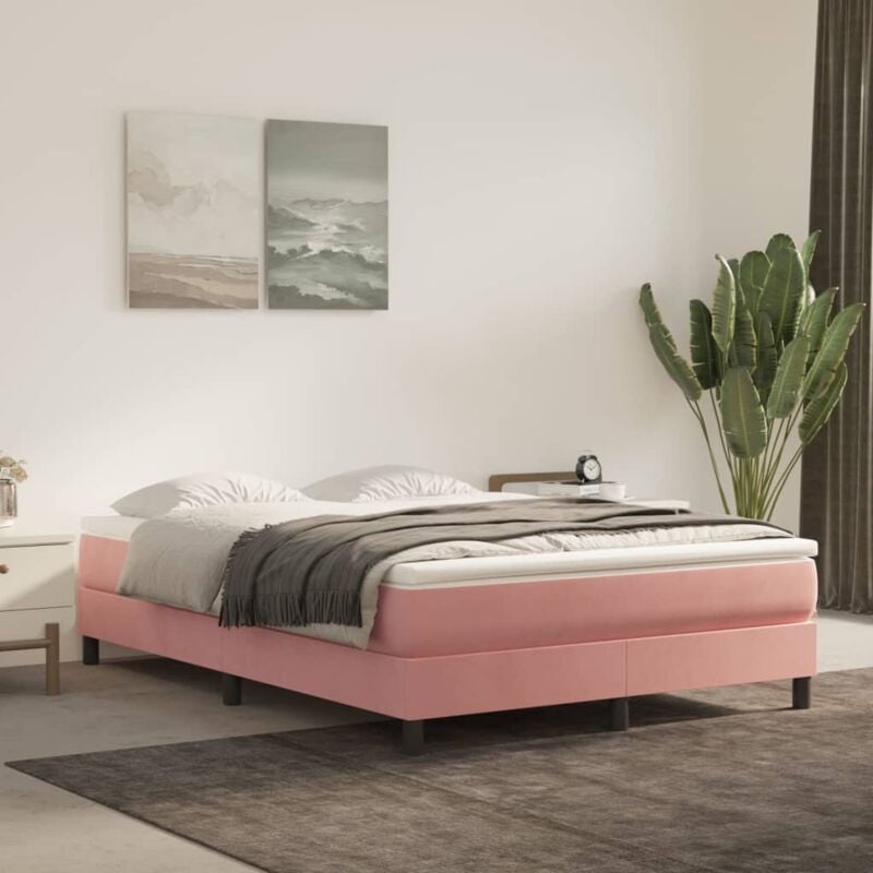foto del prodotto giroletto rosa 140x190 cm in velluto vidaxl