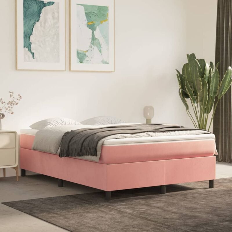 foto del prodotto giroletto rosa 140x190 cm in velluto vidaxl