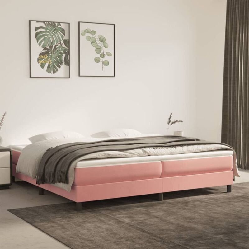 foto del prodotto giroletto rosa 200x200 cm in velluto vidaxl