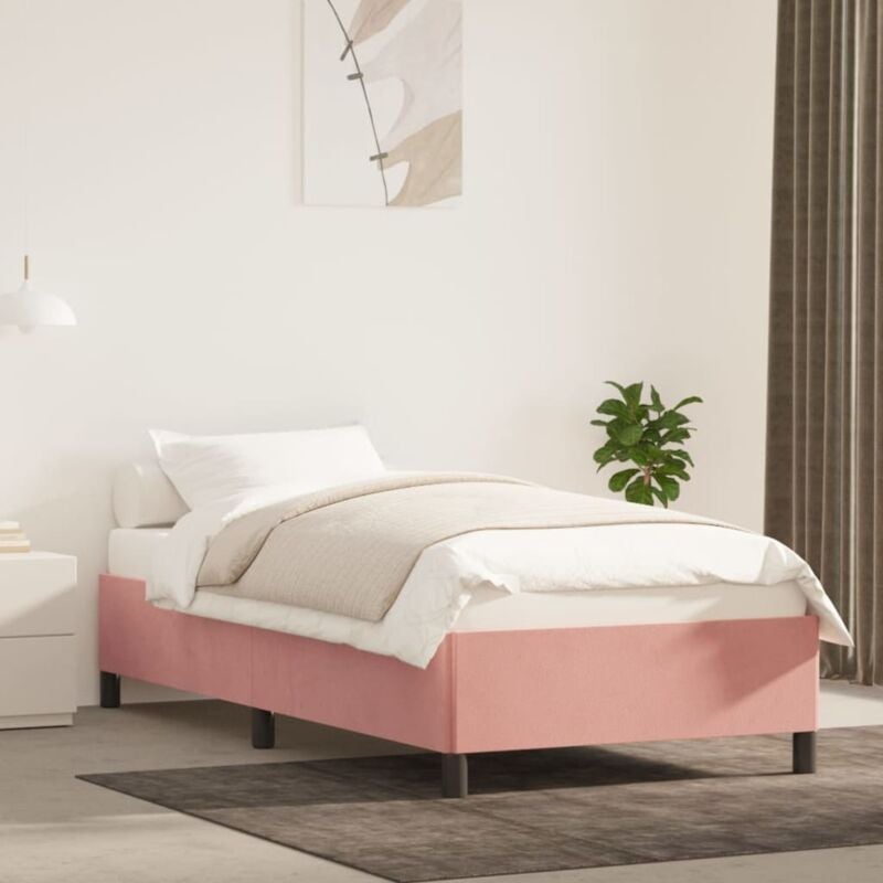 foto del prodotto giroletto rosa 80x200 cm in velluto vidaxl