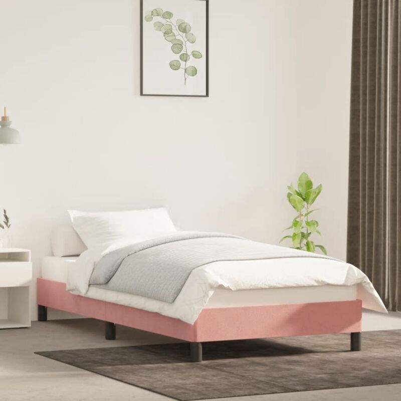 foto del prodotto giroletto rosa 90x190 cm in velluto vidaxl