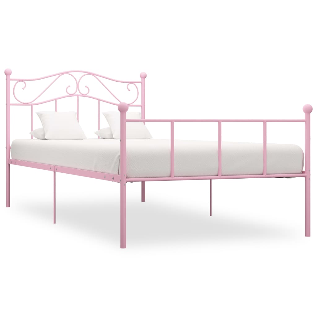foto del prodotto giroletto rosa in metallo 90x200 cm vidaxl