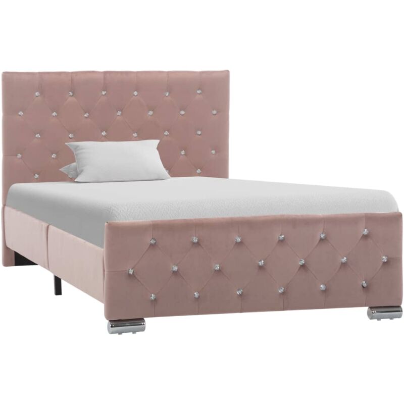 foto del prodotto giroletto rosa in velluto 100x200 cm vidaxl