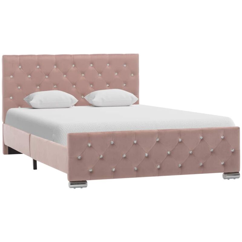 foto del prodotto giroletto rosa in velluto 120x200 cm vidaxl