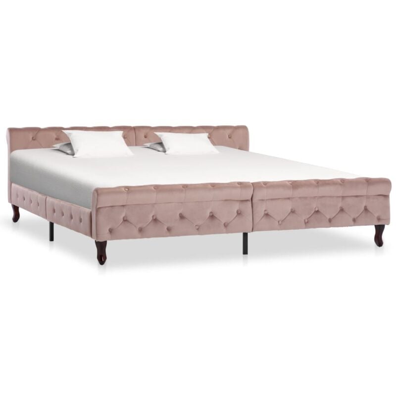 foto del prodotto giroletto rosa in velluto 200x200 cm vidaxl