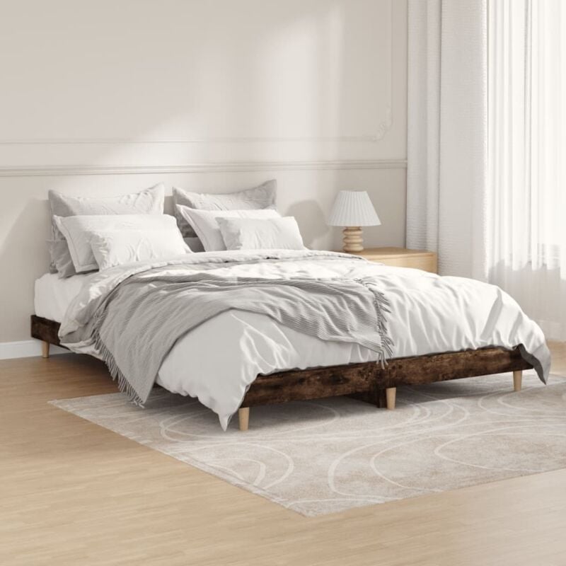 foto del prodotto giroletto rovere fumo 135x190 cm in legno multistrato vidaxl