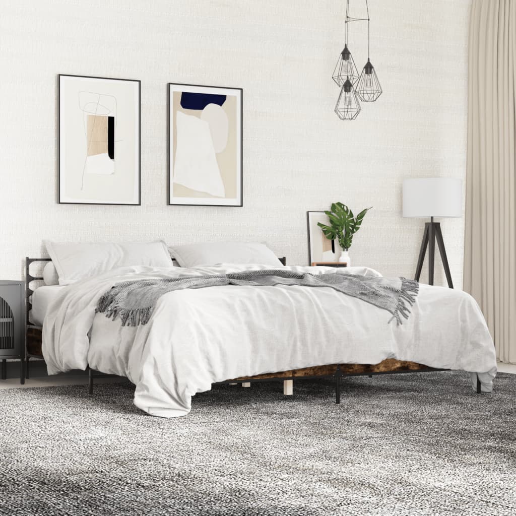 foto del prodotto giroletto rovere fumo 180x200 cm in legno multistrato metallo