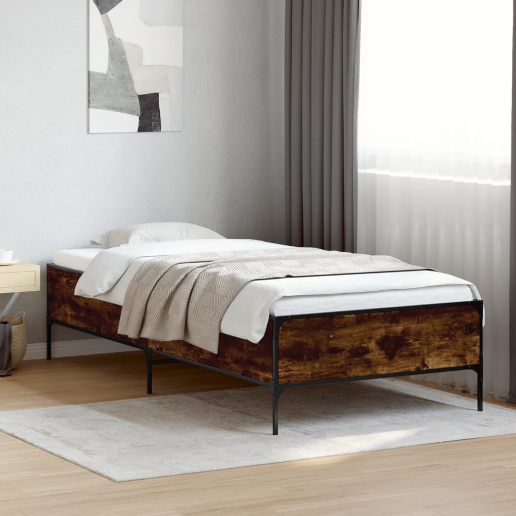 foto del prodotto giroletto rovere fumo 90x200 cm in legno multistrato e metallo