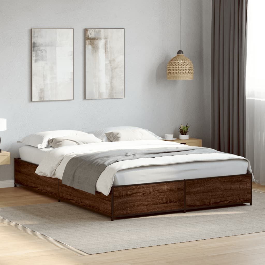 foto del prodotto giroletto rovere marrone 120x200cm in legno multistrato metallo