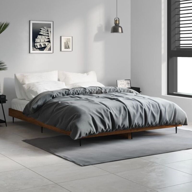 foto del prodotto giroletto rovere marrone 135x190 cm in legno multistrato vidaxl
