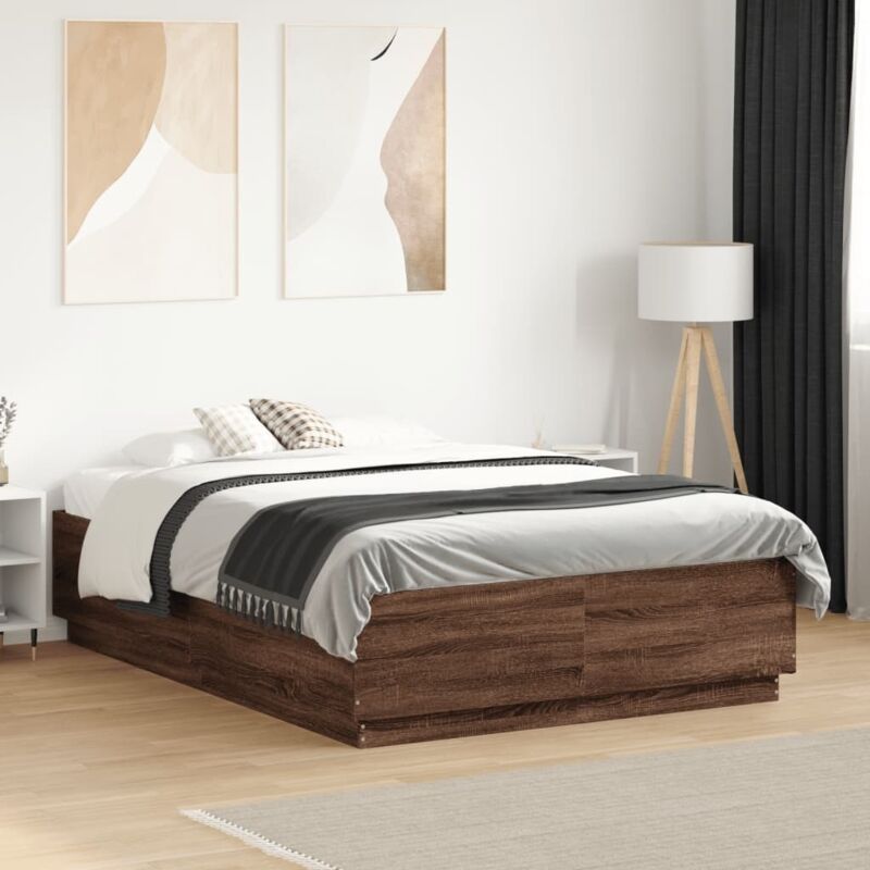 foto del prodotto giroletto rovere marrone 140x190 cm in legno multistrato vidaxl