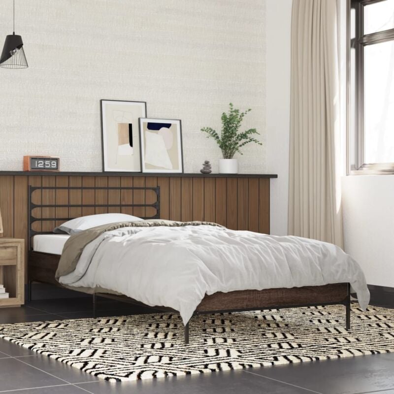foto del prodotto giroletto rovere marrone 75x190 cm legno multistrato e metallo vidaxl
