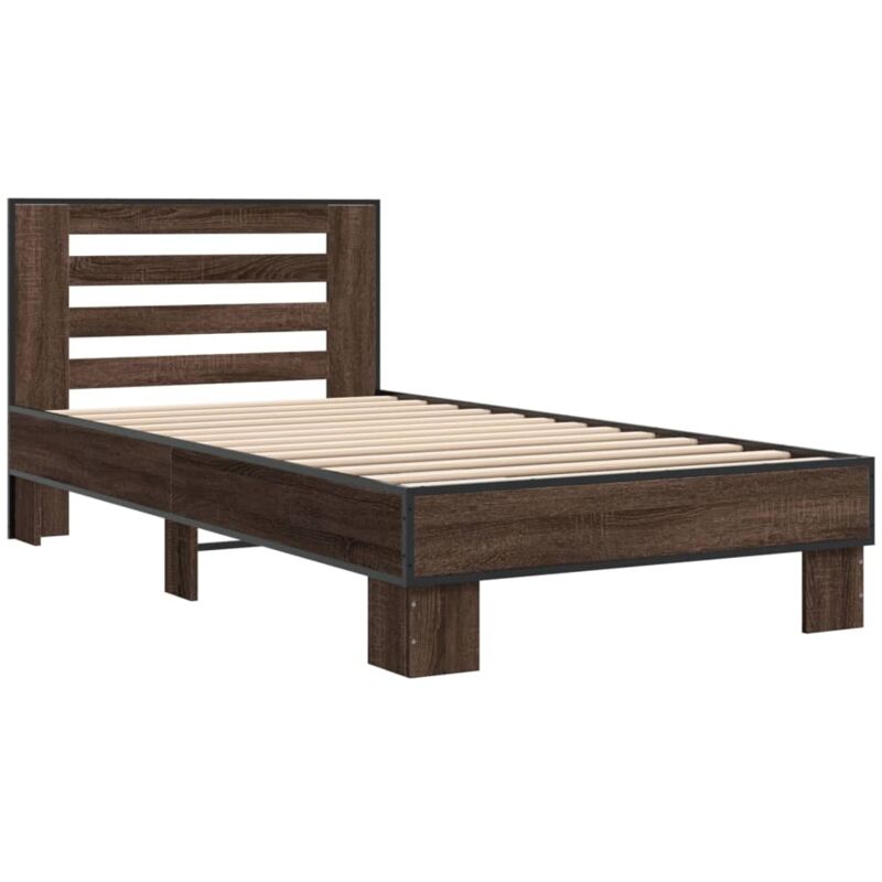 foto del prodotto giroletto rovere marrone 75x190 cm legno multistrato e metallo vidaxl