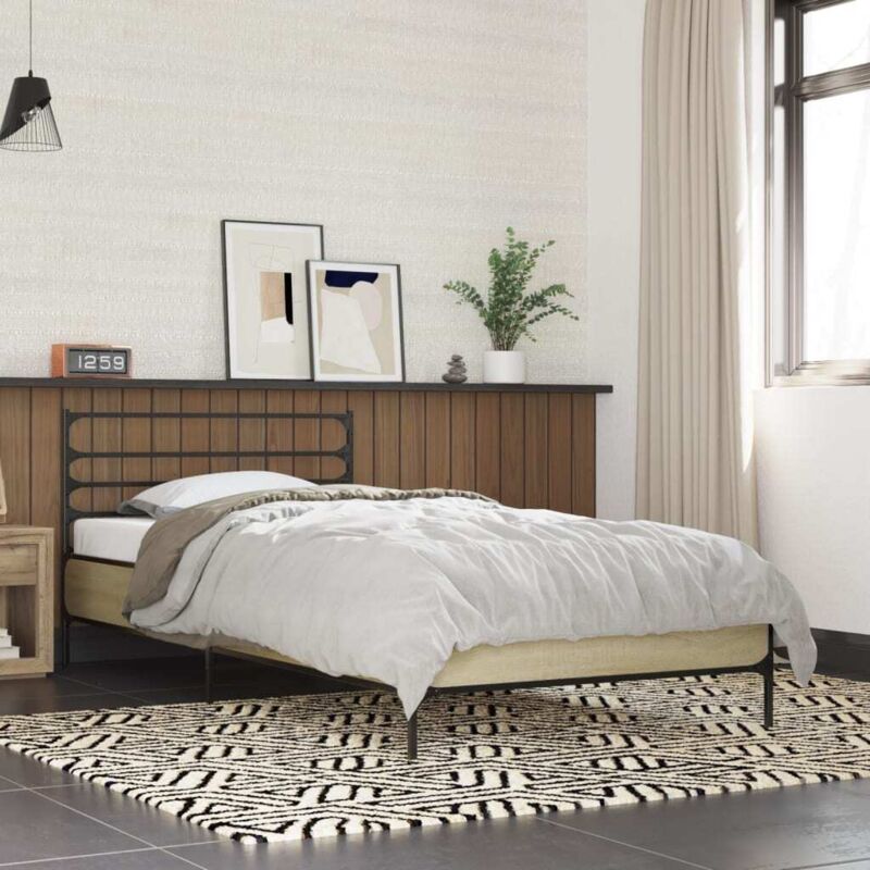 foto del prodotto giroletto rovere sonoma 100x200 cm legno multistrato e metallo vidaxl