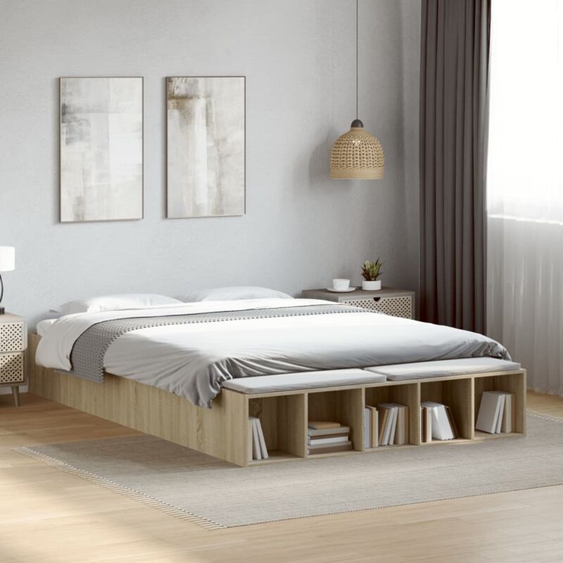 foto del prodotto giroletto rovere sonoma 140x200 cm in legno multistrato vidaxl