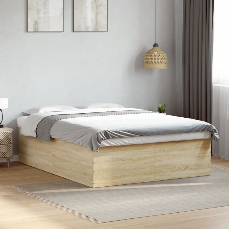 foto del prodotto giroletto rovere sonoma 160x200 cm in legno multistrato vidaxl